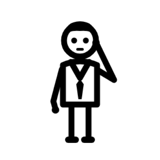 敬礼するサラリーマン